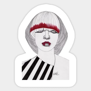 Chevron girl Sticker